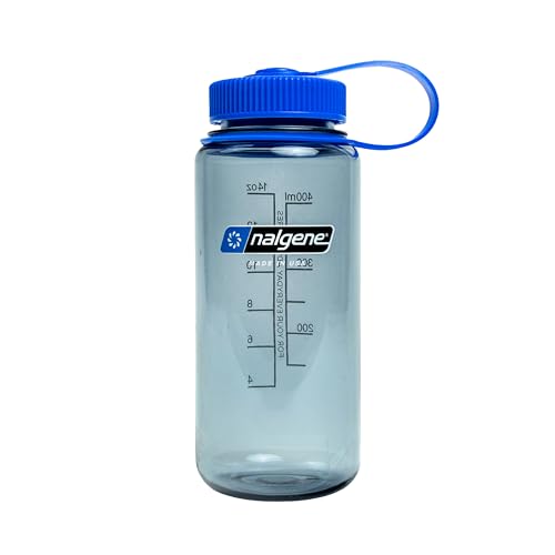 Nalgene 16 oz Wide Mouth Water Bottle | Slim Cup Holder Size, BPA-Free, Durable & Leak Proof, Lightweight Travel Bottle, Grey - color: Grey, size: 16 Ounces