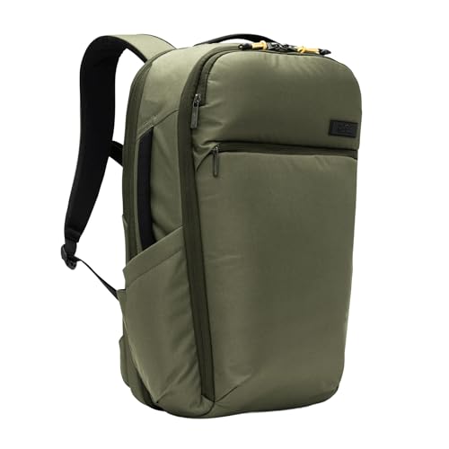 Halfday Roamer All-in-One Travel Backpack: 15” Laptop Compartment, Built-In Shoe/Laundry Pouch (Magnetic Sternum Strap, Padded Shoulder Support), Weekend & Business Trip Carry-on Bag, Olive - color: Olive