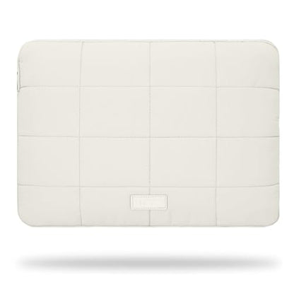 Puffy Laptop Sleeve 15-16 Inch Matte Beige, Waterproof Carrying Case Bag for Women, Fluffy Computer 15.6 HP Case, Compatible with MacBook Pro 16 Inch, MacBook Air M2 M1, Asus/Dell XPS/Lenovo - color: Matte Beige, size: 15-16 inch