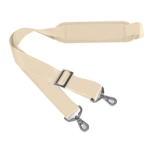MOSISO 56 inch Shoulder Strap, Adjustable Thick Soft Universal Replacement Non-Slip Fit Padded with Metal Swivel Hooks for Laptop Shoulder Bag/Laptop Messenger Bag/Crossbody Bag, Khaki - color: Khaki
