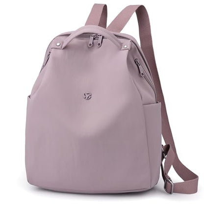 Mini Nylon Women Backpacks,Small Ladies backpacks Casual Lightweight Shopping Travel Daypack (Pink) - color: Pink