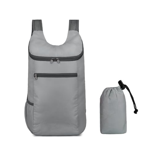 20L Hiking Daypack,Water Resistant Lightweight Packable Small Backpack for Travel Camping Outdoor,Dark Grey - color: Grey