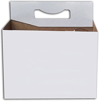 ICE N COLD 6pk Cardboard Carrier (White, 150ct) | Holds 6pk 12oz Bottles | FAST SAME DAY SHIPPING