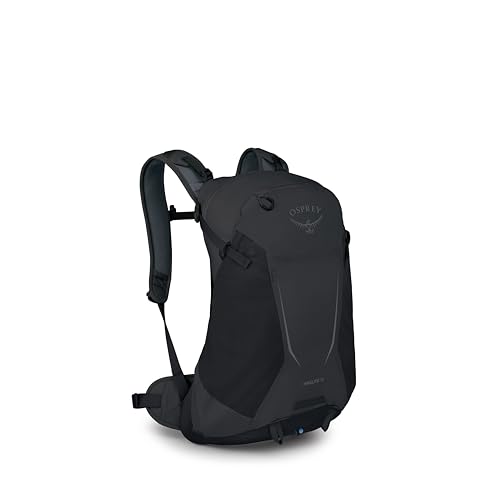Osprey Hikelite 18L Durable Hiking Backpack - Travel Daypack with Rain Cover for Men and Women, Raven Black - color: Raven Black, style: 18l