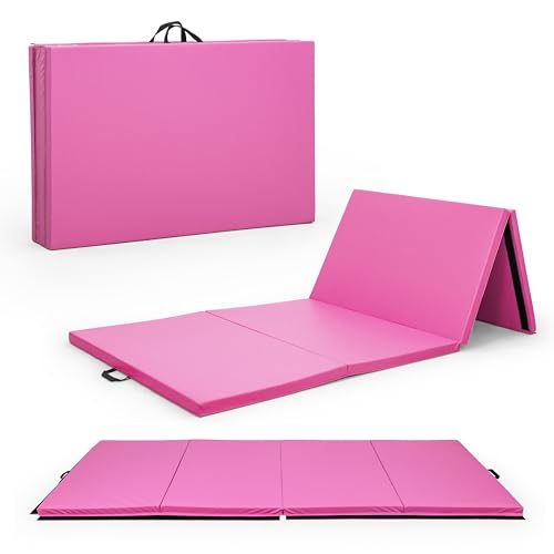 CAP Barbell All Purpose Folding Anti Tear Exercise Training Aerobic Fitness Gym & Gymnastics Balance Mat | Multiple colors - color: Pink, style: 10' x 4' x 2.0" Thick