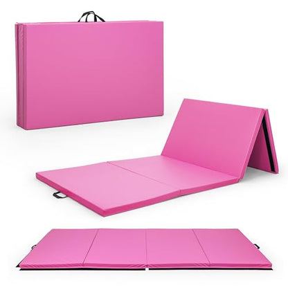 CAP Barbell All Purpose Folding Anti Tear Exercise Training Aerobic Fitness Gym & Gymnastics Balance Mat | Multiple colors - color: Pink, style: 10' x 4' x 2.0" Thick