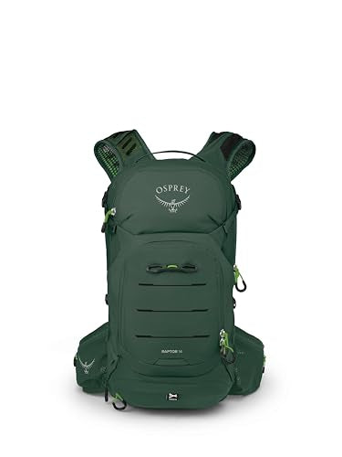 Osprey Raptor 14L Men's Mountain Biking Backpack with Hydraulics Reservoir - color: Tundra Green, style: 14l