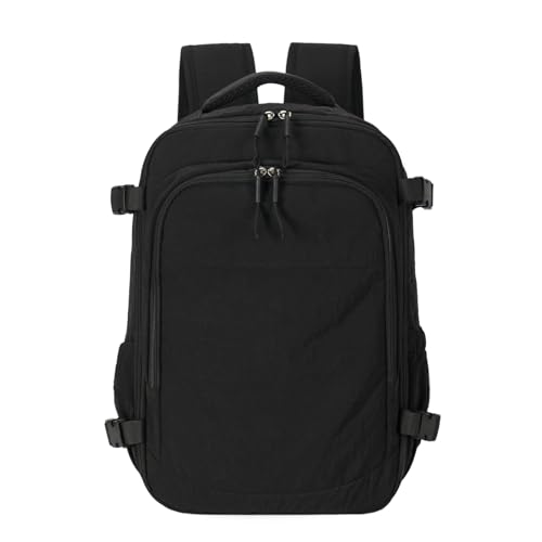 Travel Backpack For Women Men,Airline Approved Carry on Backpack,Casual Daypack for Business Travel Essentials (Black) - color: Black
