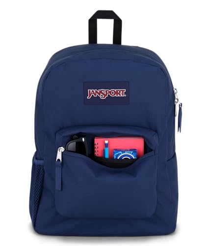 JanSport Cross Town Backpack 17" x 12.5" x 6" - Simple Bag for Everyone with 1 Main Compartment, Front Utility Pocket - Premium Class Accessories - Navy - color: Navy
