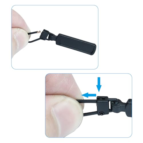 Auvotuis 4Pcs Zipper Pull Replacement for Small Holes, Detachable Tiny Zipper Replacement Slider, Spare Zipper Pulls for Luggage/Jackets/Backpacks/Boots/Purses (Black) - style: Black