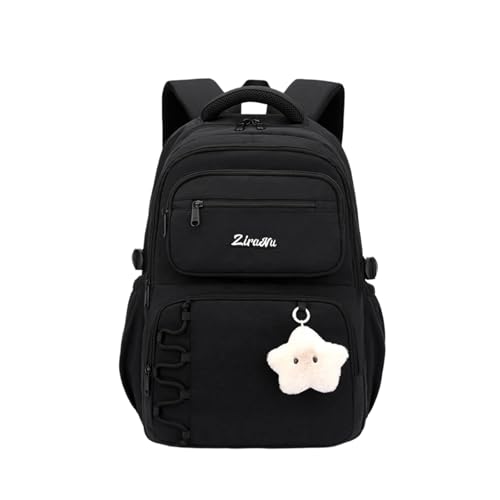 EKUIZAI Girls School Backpack for Kids Middle Elementary School Bag for Students Solid Color Girls Bookbag, Black - color: B-black