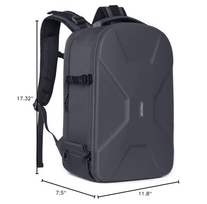 MOSISO Camera Backpack, DSLR/SLR/Mirrorless Photography Camera Bag 15-16 inch Waterproof Hardshell Case with Tripod Holder&Laptop Compartment Compatible with Canon/Nikon/Sony, Gray - color: Gray