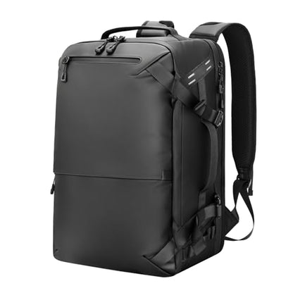 SWICKY Travel Backpack for Men, 40L Carry on Luggage Laptop Backpack Bag Airline Approved, Water-Resistant Business Commuter Backpack Fits 17.3 Inch Laptop - color: Black(82508-fits 17.3 Inch Laptop)