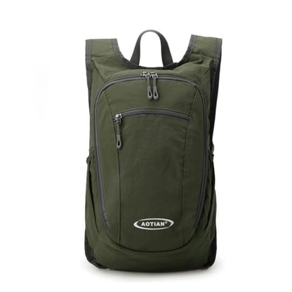 Daypack Unisex Casual Backpack With Large Capacity, Foldable, Lightweight, Durable Outdoor Hiking(Green) - color: Green