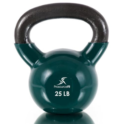 ProsourceFit Vinyl Coated Cast Iron Kettlebells for Full Body Fitness Workouts - size: 25.0 Pounds