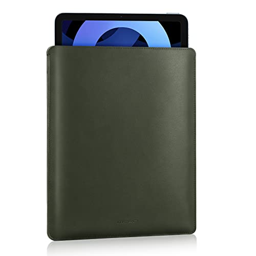 MoKo 9-11 Inch Tablet Sleeve, PU Leather Briefcase Slim Stylish Case Fits New 11-inch iPad Air M4 2026/iPad Pro M5, Air 5/4th 10.9, 10th Gen 10.9, 9/8. Gen 10.2, Tab S8/S9 11, Midnight Green - color: Midnight Green, size: 9-11 inch
