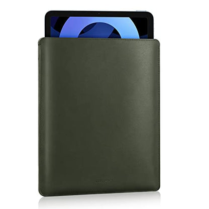 MoKo 9-11 Inch Tablet Sleeve, PU Leather Briefcase Slim Stylish Case Fits New 11-inch iPad Air M4 2026/iPad Pro M5, Air 5/4th 10.9, 10th Gen 10.9, 9/8. Gen 10.2, Tab S8/S9 11, Midnight Green - color: Midnight Green, size: 9-11 inch