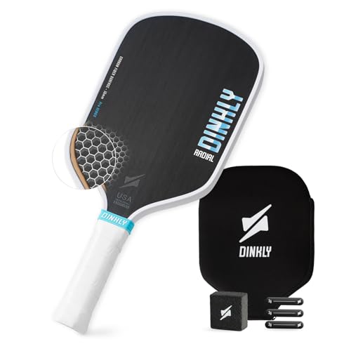 Pickleball Paddles Set of 2/4- USAPA Approved Graphite/Fiberglass Pickleball Racket, 2 Pickleball Rackets, 4 Balls and 1 Portable Carry Bag, Aesthetic Pickle Ball Set for Men Women Beginners - color: 16mm Matte Black | Matte Black | Carbon Fiber