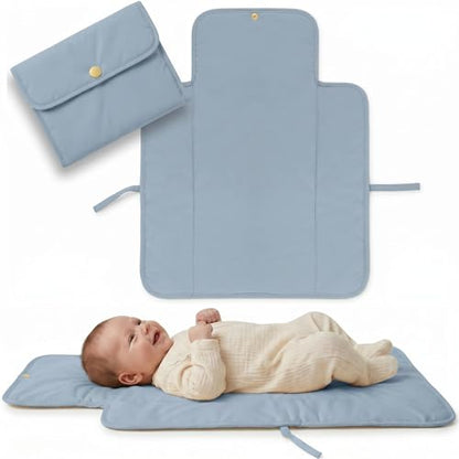Portable Diaper Changing Pad - Soft and Easy to Clean Diaper Changing Mat for Babies - The Perfect Lightweight and Foldable Pad for Traveling - color: Blue