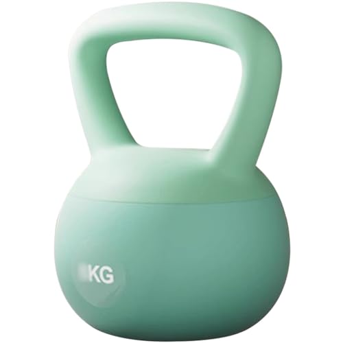 Kettlebell Weights Beginner Fitness Exercise Soft Kettle Bells, Women's Weight Loss Training Dumbbell, Anti-Slip Handle, Vest Line/Peach Buttocks(Green,6kg) - color: Green