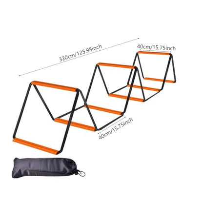 Agility Ladder Soccer Speed Ladder Multifunction Flexible Agility Training Equipment Football Footwork Ladder for Home Gym - size: 8 Grids With Bag