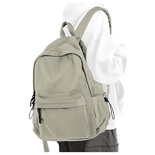 Purple School Backpack for Girls Water Resistant High School Book Bag Simple Backpack for Teens Boys Girls, Lightweight Middle Back Pack Daypack - color: Green