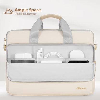KIZUNA Laptop Sleeve Case 13 Inch Computer Shoulder Bag for 13.6" MacBook Air M2/MacBook Pro 14 M3 M2 M1 MAX/14 Lenovo ThinkPad X1 Carbon/IdeaPad Flex 5 Gen 8/IdeaPad Flex 5i/Yoga 9i Dell, Beige - color: Beige, size: 13-13.3 Inch