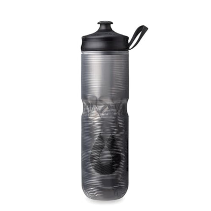 HydraPak | Polar Bottle - Polar Sport Insulated Water Bottle - BPA-Free, Sport & Bike Squeeze Bottle with Handle (Pulse Black, 700ml / 24oz) - color: Pulse Black, style: 24oz/700ml