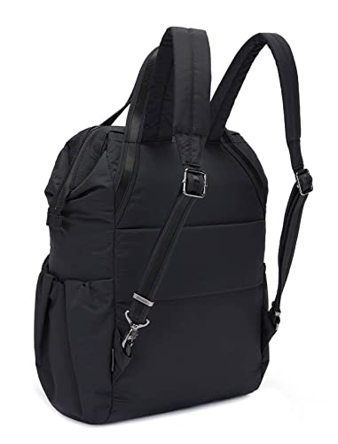 Pacsafe Women's Citysafe CX 17L Anti Theft Backpack-Fits 16 inch MacBook Pro, Econyl Black, One Size - color: Econyl Black