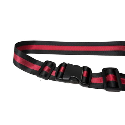 MAGARROW 1.5" Utility Straps with Buckle Adjustable, 4-Pack (RED/Black, 9.5 feet Long) - color: RED/Black, size: 1.5 in x 9.5 ft