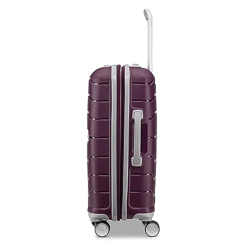 Samsonite Freeform 2-Piece Luggage Set - Carry-On & Large Checked Luggage with Dual Spinner Wheels - Durable Polypropylene Hardshell - TSA Lock, Airline-Approved - Expandable - Amethyst Purple - color: Amethyst Purple, size: 2-Piece Set (Carry-on/Large)