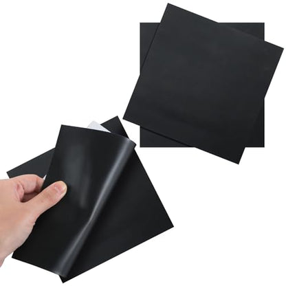 4 Pack 6''x6'' Self-Adhesive Rubber Sheet Pad 1/25 Thick Non Slip Rubber Pads Silicone Gasket Sheet for DIY Material Leveling Sealing Bumpers Furniture Protection Equipment Padding Noise Reduction