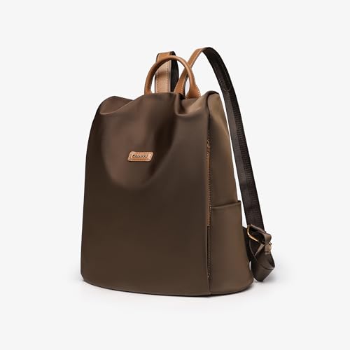 Women's Backpack Purse Nylon Anti-theft Casual Water Resistant Lightweight Small Shoulder Bags 2026 for Travle Cute Fashion Camping Bag for Work Daily Going Out Dackpack Ladies Chocolate - color: Chocolate