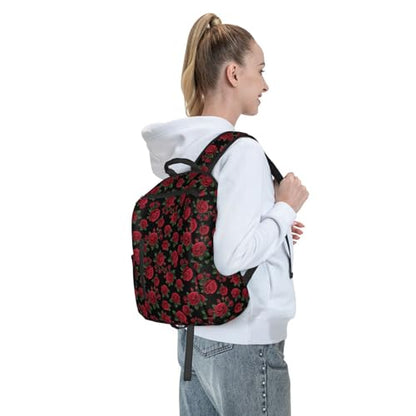 Lightweight Daypack Red Rose Flower Floral, Stands Upright, Padded Laptop Sleeve, for Commuters & Travel - color: Picture (1186)