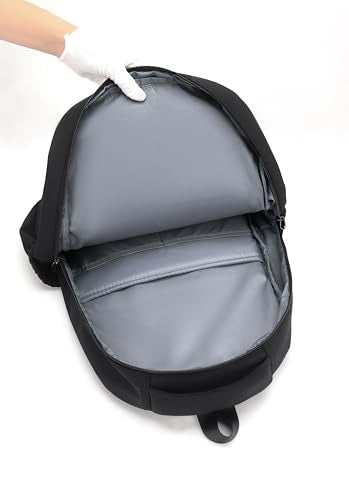 Water-Resistant Casual Backpack - Lightweight Travel Daypack with Laptop Compartment & Multi-Pocket Design (White) - color: White