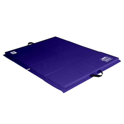 We Sell Mats - 4 ft x 6 ft x 2 - Personal Fitness & Exercise Mat for Home Workout - Lightweight and Folds for Carrying – All Purpose Gym Mat – Thick Mat for Yoga, Pilates, Stretches, Floor Exercises - color: Purple