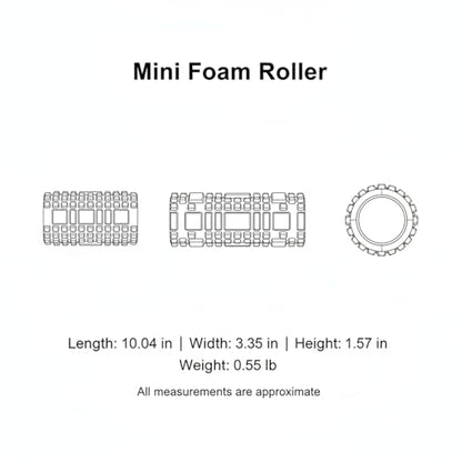Mini Textured Foam Roller, 10 Inch Portable PVC Roller for Travel, Gym & Yoga, Compact Design (Pink/Blue) - color: Blue