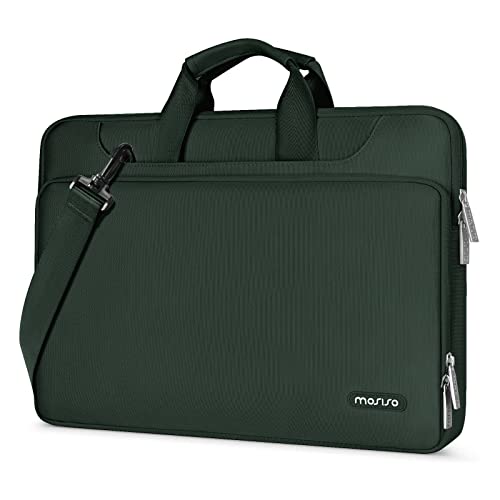 MOSISO 360 Protective Laptop Bag 17.3 inch, 17-17.3 inch Computer Bag Compatible with Dell XPS/HP Pavilion/Ideapad/Acer/Alienware/HP Omen, Laptop Carrying Case with Strap&Handle, Emerald Green - color: Emerald Green, size: 17.3 inch