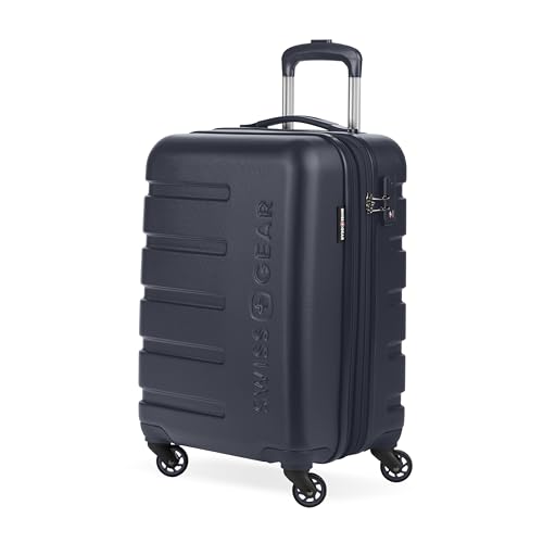 SwissGear 7366 Signature Hardside Expandable Luggage with Spinner Wheels, TSA Lock, Cup-Holder, Navy, Carry-On 19-Inch - color: Navy, size: Carry-On 19-Inch