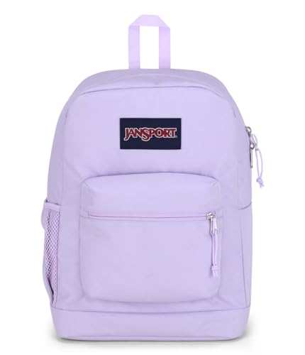 JanSport Cross Town Plus Backpack - Large Main Compartment, Side Water Bottle Pocket, 15-Inch Padded Laptop Sleeve - Pastel Lilac - color: Pastel Lilac