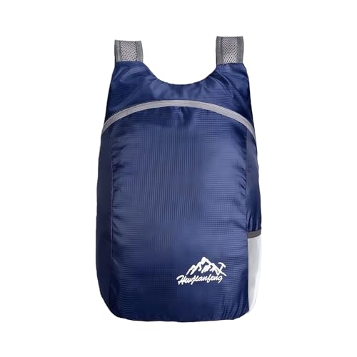 Ultra Lightweight Travel Foldable Backpack,Water Resistant Reusable Hiking Daypack for Camping Outdoor for Women&Men - color: Dark Blue