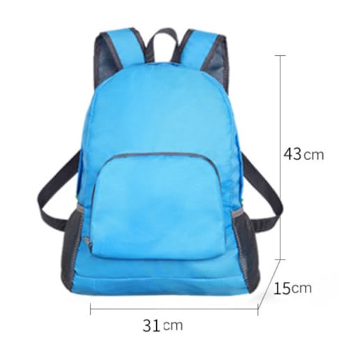 1 Pack Foldable Lightweight Black Backpack, Unisex Water Resistant Daypack, Durable Large Capacity Rucksack for Hiking Camping Travel Outdoor Use - color: Black