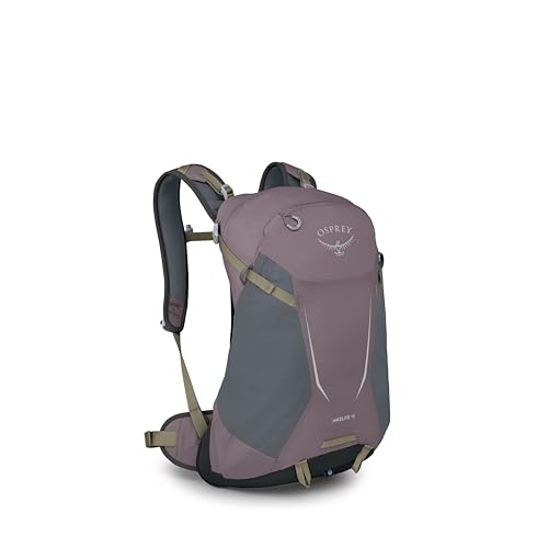 Osprey Hikelite 18L Durable Hiking Backpack - Travel Daypack with Rain Cover for Men and Women, Graphite Purple - color: Graphite Purple, style: 18l