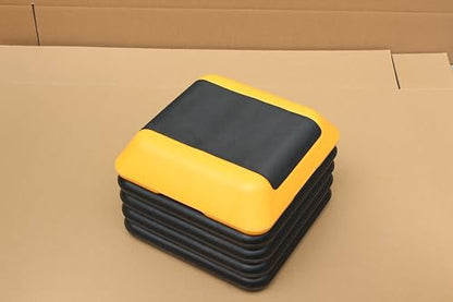 16"x16" Adjustable High Step Aerobic Platform With 4 Risers, Height-Adjustable Step Aerobics Platform For Home Gym Exercise Fitness Workout Yellow As shown One size