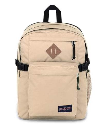 JanSport Main Campus Backpack - Travel or Work Backpack with 15-Inch Laptop Sleeve and Dual Water Bottle Pockets, Travertine - color: Travertine