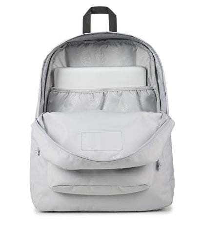 JanSport SuperBreak Plus Backpack with Padded 15-inch Laptop Sleeve and Integrated Bottle Pocket - Spacious and Durable Daypack for Work and Travel - Grounded Grey - color: Grounded Grey