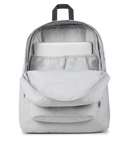 JanSport SuperBreak Plus Backpack with Padded 15-inch Laptop Sleeve and Integrated Bottle Pocket - Spacious and Durable Daypack for Work and Travel - Grounded Grey - color: Grounded Grey