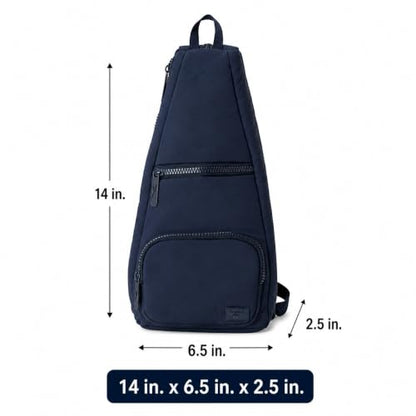 Reebok Unisex Crossbody Bag - Convertible Compact Durable Cross Body Bag for Women and Men - Gym and Travel Essentials, Size One Size, Maeve Eastcoast Blue - color: Maeve Eastcoast Blue