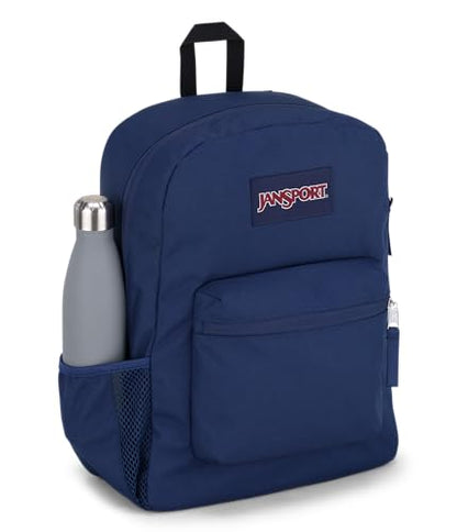 JanSport Cross Town Backpack 17" x 12.5" x 6" - Simple Bag for Everyone with 1 Main Compartment, Front Utility Pocket - Premium Class Accessories - Navy - color: Navy