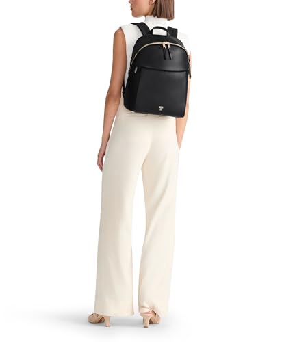 TUMI - Voyageur Holland Backpack - Women's Leather Everyday & Travel Bag - Fits up to a 14" Laptop - 14.8" X 11.3" X 5.6" - Black, Gold Hardware - color: Black With Light Gold Hardware